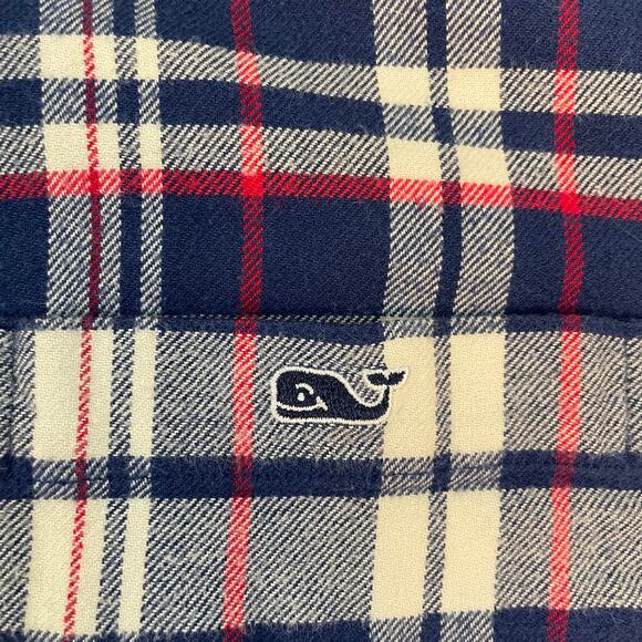 Vineyard Vines Classic Fit Tucker Shirt L Plaid Flannel Long Sleeve Cotton - Picture 9 of 10